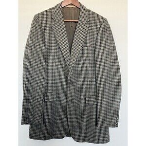 Burberrys' Vintage Houndstooth Wool Blazer Size 42R